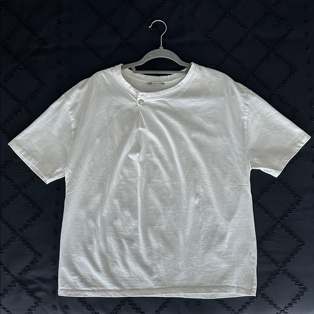 Zara White Short Sleeve Tee